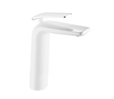 Смеситель для раковины высокий Rose R39F R3911F, белый/хром