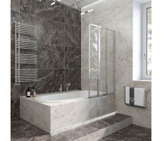 Шторка на ванну Veconi Palau PL-73R, 900x1500, хром, стекло прозрачное PL73R-90-01-19C4 