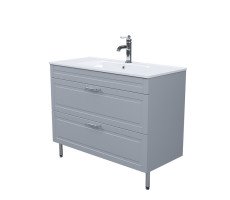 Тумба IDDIS с умывальником, напольная, 100 см, светло-серый, Oxford OXF10L1i95K Тумба IDDIS с умывальником, напольная, 100 см, светло-серый, Oxford OXF10L1i95K