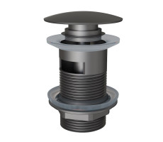 Донный клапан для раковины с переливом Knotlor BM9011GM оружейная сталь Донный клапан для раковины с переливом Knotlor BM9011GM оружейная сталь