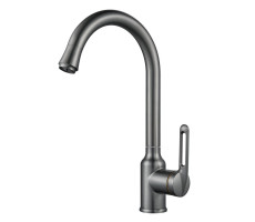 Смеситель для кухни Raffine F103T, оружейная сталь