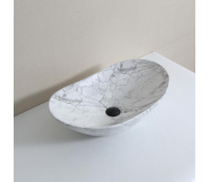 Раковина Ceramalux 1575 белый мрамор белый 