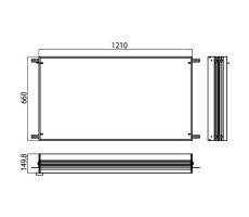 Встраиваемая монтажная рама для зеркального шкафа Emco Asis 9897 000 22  
