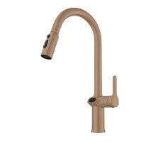 Смеситель для кухни с индикатором температуры Knotlor KN-100/RB, бронза