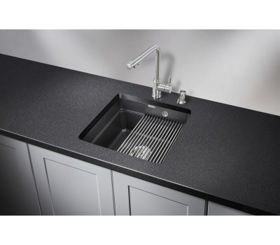 Кухонная мойка GRANULA KS-4501U, ЧЁРНЫЙ, кварц 