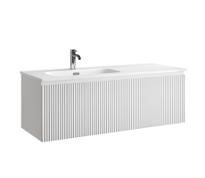 Тумба подвесная SANCOS Snob R 1.0 1195х445х406, c одним ящиком оснащенным доводчиками, Bianco , арт.SNR1.0120LW 