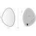 Зеркало Aquanet Контур 700х1000 LED TX ассиметричное, черный 00367647 