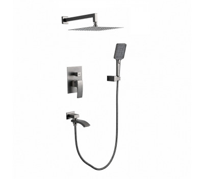 Душевая система встраиваемая GAPPO G7107-9, оружейная сталь 