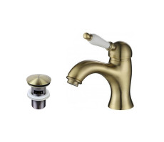 Смеситель для раковины Maretti Avorio AV32RF53 с донным клапаном, бронза Смеситель для раковины Maretti Avorio AV32RF53 с донным клапаном, бронза