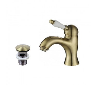 Смеситель для раковины Maretti Avorio AV32RF53 с донным клапаном, бронза Смеситель для раковины Maretti Avorio AV32RF53 с донным клапаном, бронза