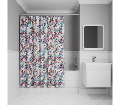 Штора для ванной IDDIS Base 200x180 см, Полиэстер BX05P18i11 Штора для ванной IDDIS Base 200x180 см, Полиэстер BX05P18i11