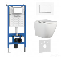 Комплект 3в1 IBERICA BLANCA инсталляция SILENCIO, унитаз BILBAO ALTO белый, кнопка смыва ESTI-S белый глянцевый (IB001.BLA.234.855) Комплект 3в1 IBERICA BLANCA инсталляция SILENCIO, унитаз BILBAO ALTO белый, кнопка смыва ESTI-S белый глянцевый (IB001.BLA.234.855)