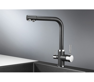 Смеситель для кухни GRANULA 2015, ЧЁРНЫЙ 