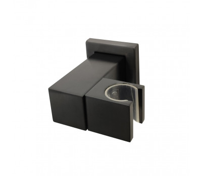 Вывод для воды PAINI квадратный, с держателем для лейки, черный брашированный PVD (PZ) 50PZ480QQ 