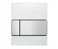 Панель смыва для писсуара, стекло белое, цвет: нержавеющая сталь TECE TECEsquare 9242801 
