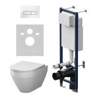 Инсталляция ErgoFit с подвесным унитазом Aquaspin и клавишей AM.PM Spirit V2.0 IS110301.701900 Белый Глянцевое 