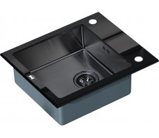 Мойка кухонная ZORG Inox Glass GL-6051-BLACK черный 