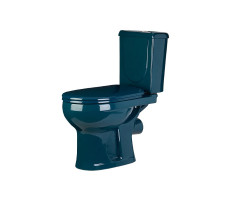 Унитаз-компакт Оскольская керамика Ирида Комбо горизонтальный выпуск, однорежимная арматура, нижний подвод, сиденье, зеленый 40325100404 