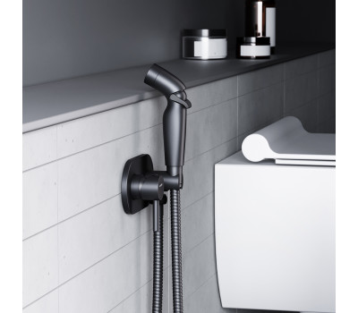 Смеситель, монтируемый в стену с гигиеническим душем Damixa Option 212000300 Черный Смеситель, монтируемый в стену с гигиеническим душем Damixa Option 212000300 Черный