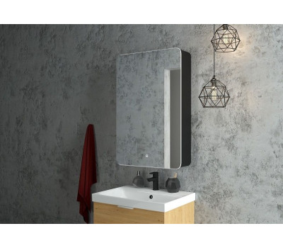 Зеркало-шкаф с подсветкой ART&MAX LECCE AM-Lec-560-850-1D-L-DS-F-Nero