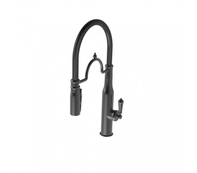 Смеситель для кухни PAINI Botticelli гибкий излив, черный матовый PVD (PZ) 64PZ557BKM 