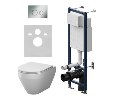 Инсталляция ErgoFit с подвесным унитазом Aquaspin и клавишей AM.PM Spirit V2.0 IS110151.701900 Хром Глянцевое 