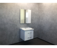 Зеркало-шкаф Comforty Неаполь-65 белый глянец 