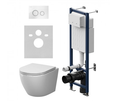 Инсталляция ErgoFit с подвесным унитазом AquaSpin 2.0 и клавишей AM.PM Like IS110101.801901 Белый Глянцевое 