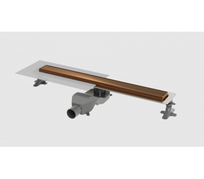 Душевой лоток Premium Linear 80см, нерж.сталь BRUSHED BRONZE DP 080 31 00 S11 Boheme 982-80-BRB брашированная бронза 