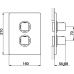 Смесители встраиваемые комплект (наруж+внутр) CISAL Cubic CU01810021 