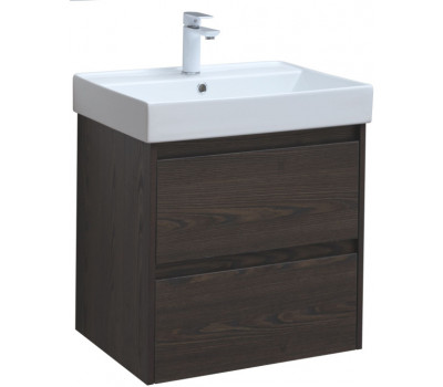 Тумба под раковину Aquanet Nova Lite 60 дуб черный (2 ящика) 
