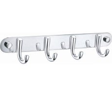 Вешалка с 4 крючками для ванной WONZON & WOGHAND, Хром WW-9384-4 