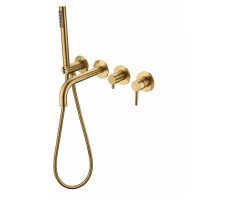 Смеситель для ванны встраиваемый Grocenberg GB5070GL, брашированное золото 