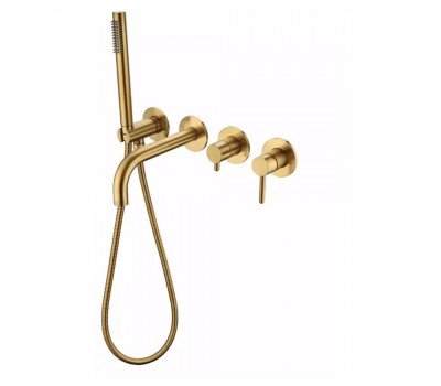 Смеситель для ванны встраиваемый Grocenberg GB5070GL, брашированное золото Смеситель для ванны встраиваемый Grocenberg GB5070GL, брашированное золото