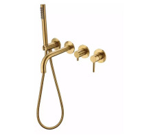 Смеситель для ванны встраиваемый Grocenberg GB5070GL, брашированное золото 