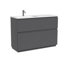 Тумба напольная SANCOS Folk Floor левая 1190х445х850, c двумя ящиками оснащенными доводчиками, Grey soft, арт.FL120FLGS Тумба напольная SANCOS Folk Floor левая 1190х445х850, c двумя ящиками оснащенными доводчиками, Grey soft, арт.FL120FLGS