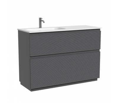 Тумба напольная SANCOS Folk Floor левая 1190х445х850, c двумя ящиками оснащенными доводчиками, Grey soft, арт.FL120FLGS 