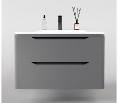 Тумба подвесная Style Line Марелла 90 (2 ящ.) Люкс антискрейтч серый, PLUS СС-00002415 Тумба подвесная Style Line Марелла 90 (2 ящ.) Люкс антискрейтч серый, PLUS СС-00002415