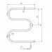 Полотенцесушитель элктрический Domoterm М-образный DMT 107-25 60x50 EK R Хром 