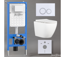 Комплект 3в1 IBERICA BLANCA инсталляция SILENCIO, унитаз BILBAO ALTO белый, кнопка смыва ESTI-O белый глянцевый (IB001.BLA.234.821) Комплект 3в1 IBERICA BLANCA инсталляция SILENCIO, унитаз BILBAO ALTO белый, кнопка смыва ESTI-O белый глянцевый (IB001.BLA.234.821)