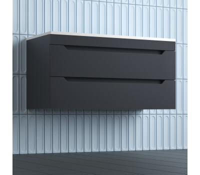 Тумба подвесная Style Line Остин под раковину Фортуна 100 2 ящ графит эмаль PLUS ЛС-00002408-2 Тумба подвесная Style Line Остин под раковину Фортуна 100 2 ящ графит эмаль PLUS ЛС-00002408-2