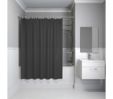 Штора IDDIS для ванной 200x180 см темно-серый PE P03PE18i11 