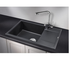 Кухонная мойка GRANULA 7805, ЧЁРНЫЙ, кварц 