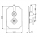 Встраиваемая часть термостатического смесителя с переключателем на 2 положения CISAL Arcana Toscana ZA01810104 