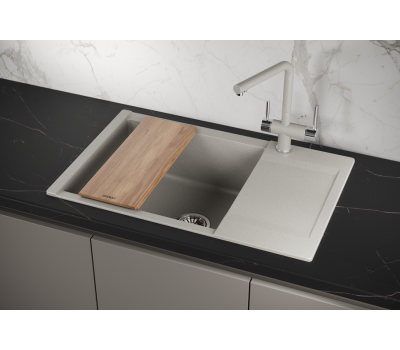 Кухонная мойка GRANULA ES-7807, БАЗАЛЬТ, кварц, ESTETICA Кухонная мойка GRANULA ES-7807, БАЗАЛЬТ, кварц, ESTETICA