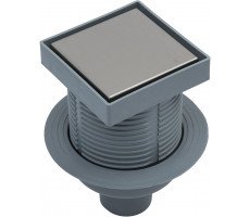 Точечный трап решетка нерж. сталь/под плитку 10х10 Logan L005-100-VERTICAL 330443 Точечный трап решетка нерж. сталь/под плитку 10х10 Logan L005-100-VERTICAL 330443