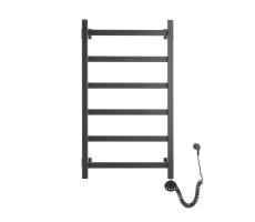 Полотенцесушитель электрический Domoterm Квадро Плюс Квадро Плюс П6 400х800 ER черный Черный, матовый Полотенцесушитель электрический Domoterm Квадро Плюс Квадро Плюс П6 400х800 ER черный Черный, матовый