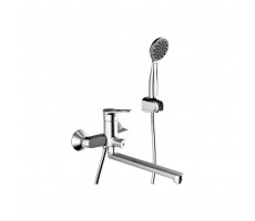 Смеситель для ванны c длинным изливом Bravat Eco F6111147C-LB Хром 