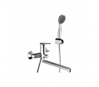 Смеситель для ванны c длинным изливом Bravat Eco F6111147C-LB Хром 