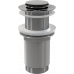 Донный клапан для раковины Alcadrain click/clack 5/4", цельнометаллический с малой заглушкой, хром A394 